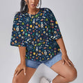 Astronaut Explore Outer Space Women Oversized T-Shirt | Printed Graphic Tees