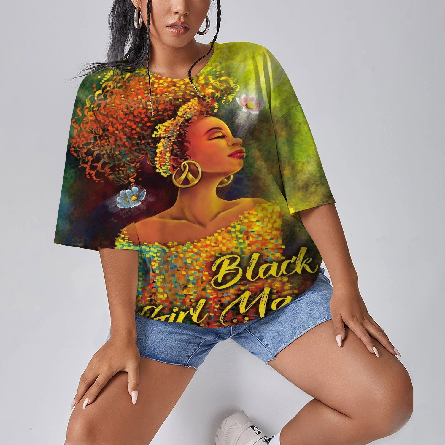 Black Girl Magic Women Oversized T-Shirt | Printed Graphic Tees